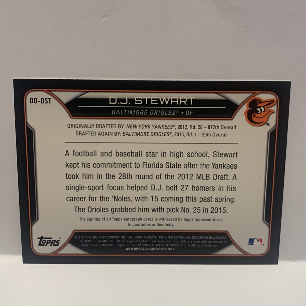 DJ Stewart Bowman 2015 Draft Dividends Autograph #DD-DST (MISC9) - Picture 2 of 2
